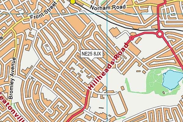 NE25 8JX map - OS VectorMap District (Ordnance Survey) NE25 8JX map - OS VectorMap District (Ordnance Survey)