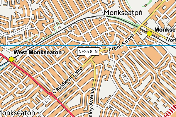 NE25 8LN map - OS VectorMap District (Ordnance Survey) NE25 8LN map - OS VectorMap District (Ordnance Survey)