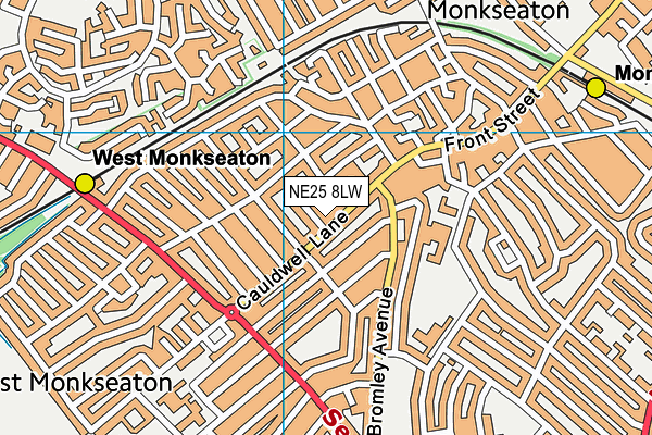 NE25 8LW map - OS VectorMap District (Ordnance Survey) NE25 8LW map - OS VectorMap District (Ordnance Survey)