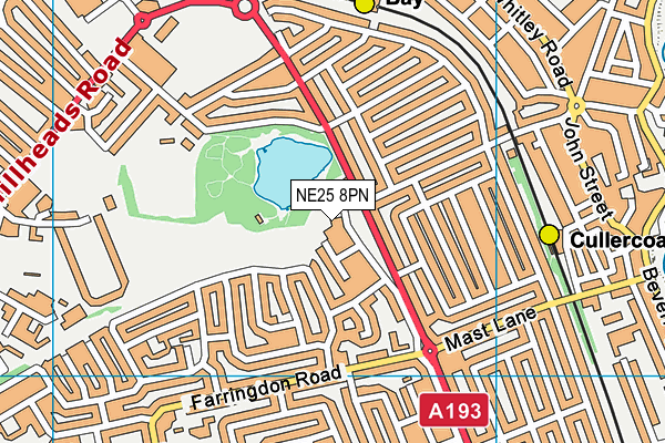 NE25 8PN map - OS VectorMap District (Ordnance Survey) NE25 8PN map - OS VectorMap District (Ordnance Survey)
