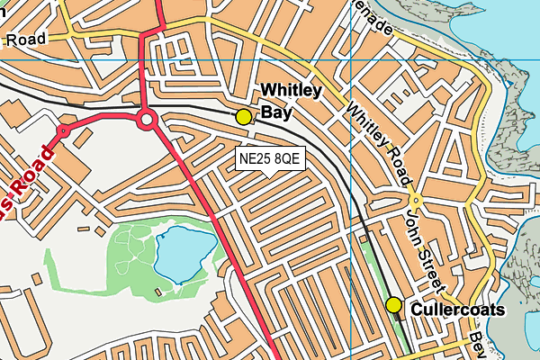 NE25 8QE map - OS VectorMap District (Ordnance Survey) NE25 8QE map - OS VectorMap District (Ordnance Survey)