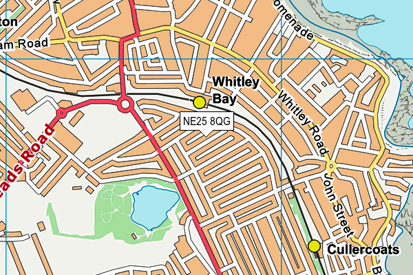 NE25 8QG map - OS VectorMap District (Ordnance Survey)