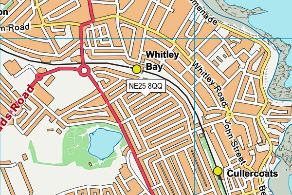 NE25 8QQ map - OS VectorMap District (Ordnance Survey)