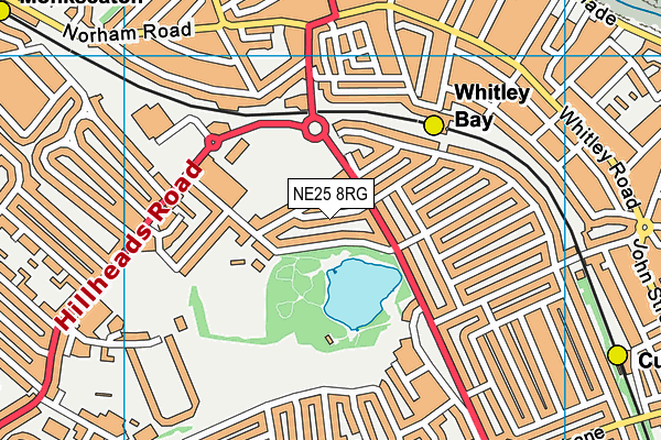 NE25 8RG map - OS VectorMap District (Ordnance Survey) NE25 8RG map - OS VectorMap District (Ordnance Survey)
