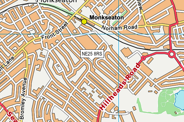 NE25 8RS map - OS VectorMap District (Ordnance Survey) NE25 8RS map - OS VectorMap District (Ordnance Survey)