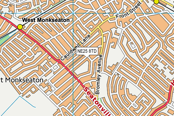NE25 8TD map - OS VectorMap District (Ordnance Survey)
