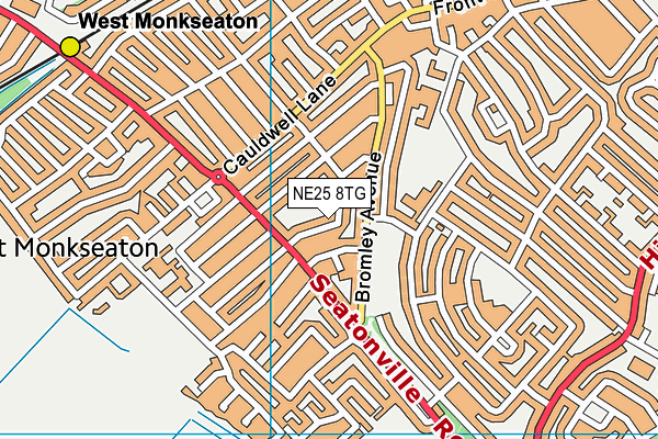 NE25 8TG map - OS VectorMap District (Ordnance Survey) NE25 8TG map - OS VectorMap District (Ordnance Survey)