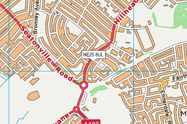 NE25 8UL map - OS VectorMap District (Ordnance Survey) NE25 8UL map - OS VectorMap District (Ordnance Survey)
