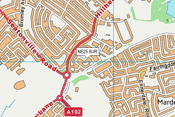 NE25 8UR map - OS VectorMap District (Ordnance Survey) NE25 8UR map - OS VectorMap District (Ordnance Survey)