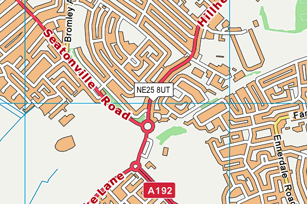 NE25 8UT map - OS VectorMap District (Ordnance Survey) NE25 8UT map - OS VectorMap District (Ordnance Survey)