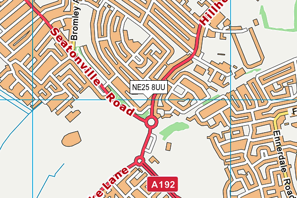 NE25 8UU map - OS VectorMap District (Ordnance Survey) NE25 8UU map - OS VectorMap District (Ordnance Survey)