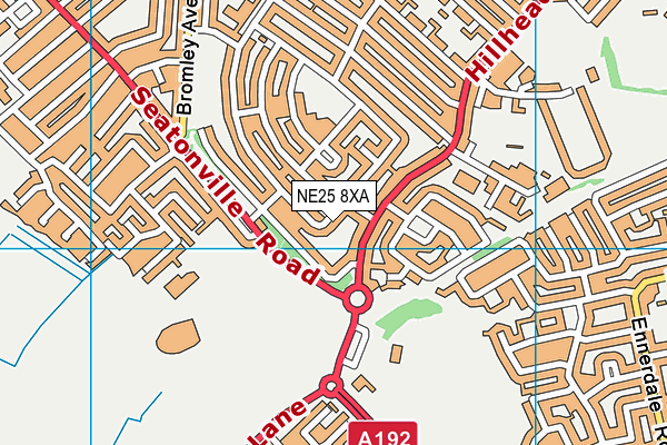 NE25 8XA map - OS VectorMap District (Ordnance Survey) NE25 8XA map - OS VectorMap District (Ordnance Survey)