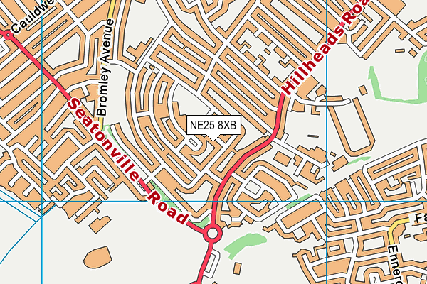 NE25 8XB map - OS VectorMap District (Ordnance Survey) NE25 8XB map - OS VectorMap District (Ordnance Survey)