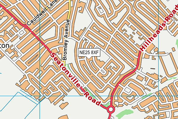 NE25 8XF map - OS VectorMap District (Ordnance Survey) NE25 8XF map - OS VectorMap District (Ordnance Survey)