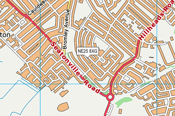 NE25 8XG map - OS VectorMap District (Ordnance Survey) NE25 8XG map - OS VectorMap District (Ordnance Survey)