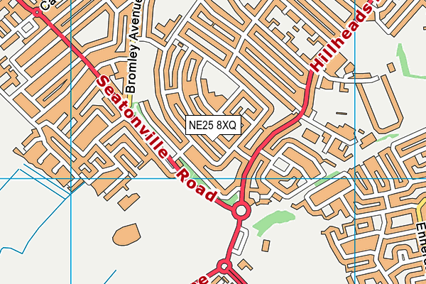 NE25 8XQ map - OS VectorMap District (Ordnance Survey) NE25 8XQ map - OS VectorMap District (Ordnance Survey)