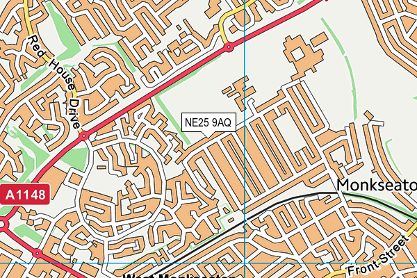 NE25 9AQ map - OS VectorMap District (Ordnance Survey) NE25 9AQ map - OS VectorMap District (Ordnance Survey)