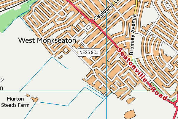 NE25 9DJ map - OS VectorMap District (Ordnance Survey)