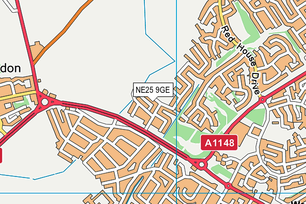 NE25 9GE map - OS VectorMap District (Ordnance Survey) NE25 9GE map - OS VectorMap District (Ordnance Survey)