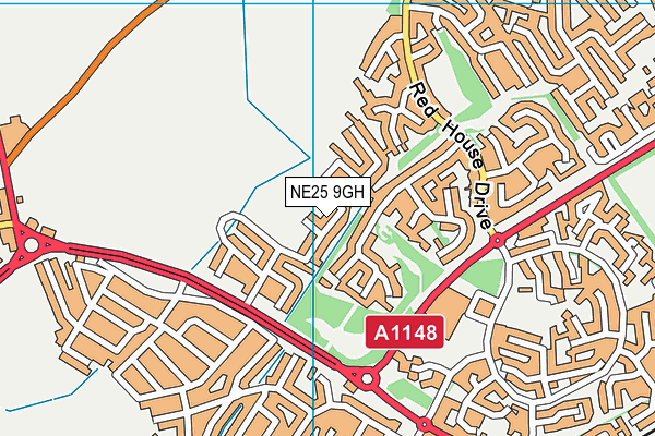 NE25 9GH map - OS VectorMap District (Ordnance Survey) NE25 9GH map - OS VectorMap District (Ordnance Survey)