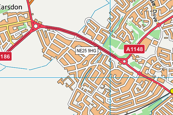 NE25 9HG map - OS VectorMap District (Ordnance Survey) NE25 9HG map - OS VectorMap District (Ordnance Survey)