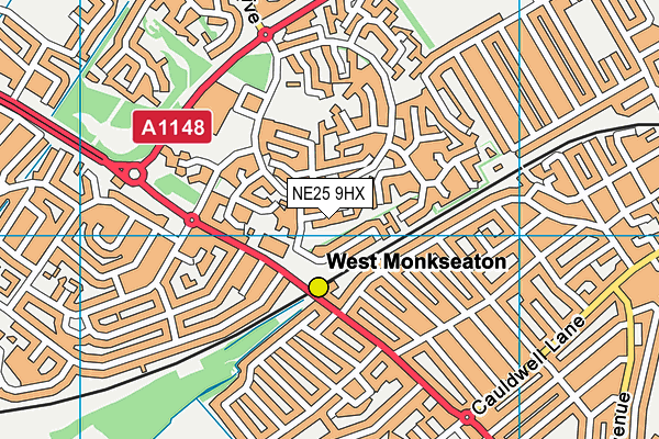 NE25 9HX map - OS VectorMap District (Ordnance Survey)