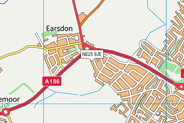 NE25 9JE map - OS VectorMap District (Ordnance Survey) NE25 9JE map - OS VectorMap District (Ordnance Survey)