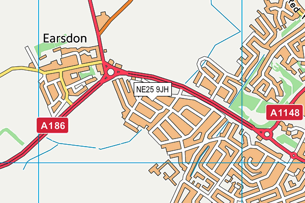 NE25 9JH map - OS VectorMap District (Ordnance Survey) NE25 9JH map - OS VectorMap District (Ordnance Survey)