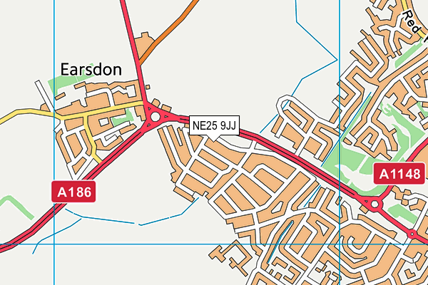 NE25 9JJ map - OS VectorMap District (Ordnance Survey) NE25 9JJ map - OS VectorMap District (Ordnance Survey)