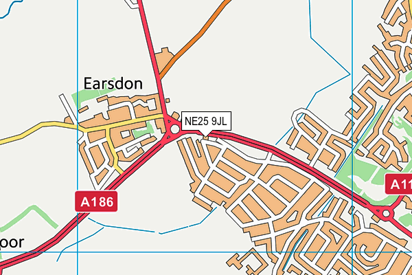NE25 9JL map - OS VectorMap District (Ordnance Survey) NE25 9JL map - OS VectorMap District (Ordnance Survey)