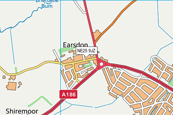 NE25 9JZ map - OS VectorMap District (Ordnance Survey) NE25 9JZ map - OS VectorMap District (Ordnance Survey)