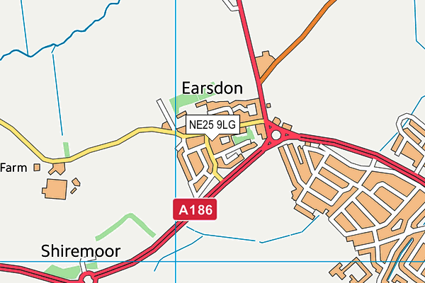 NE25 9LG map - OS VectorMap District (Ordnance Survey)