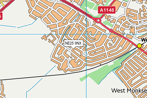 NE25 9NX map - OS VectorMap District (Ordnance Survey) NE25 9NX map - OS VectorMap District (Ordnance Survey)