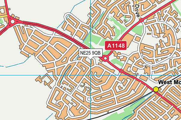 NE25 9QB map - OS VectorMap District (Ordnance Survey) NE25 9QB map - OS VectorMap District (Ordnance Survey)