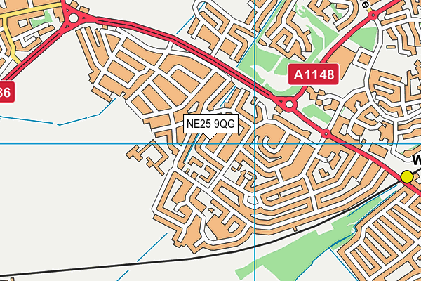 NE25 9QG map - OS VectorMap District (Ordnance Survey) NE25 9QG map - OS VectorMap District (Ordnance Survey)