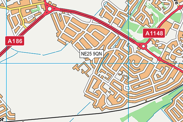 NE25 9QN map - OS VectorMap District (Ordnance Survey) NE25 9QN map - OS VectorMap District (Ordnance Survey)