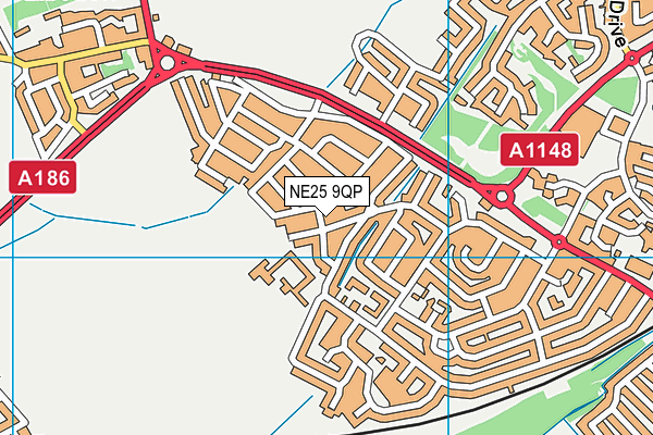 NE25 9QP map - OS VectorMap District (Ordnance Survey) NE25 9QP map - OS VectorMap District (Ordnance Survey)