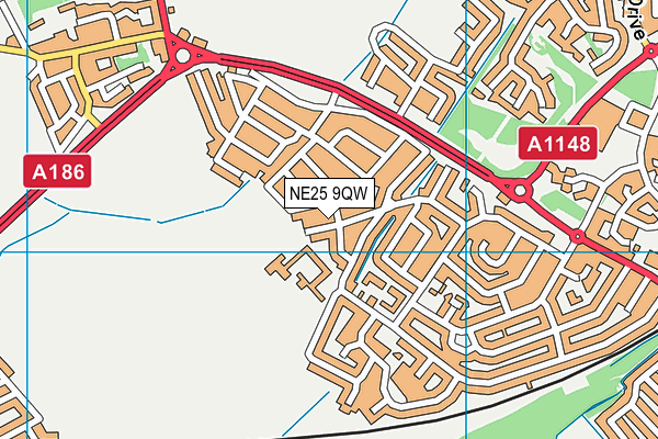 NE25 9QW map - OS VectorMap District (Ordnance Survey) NE25 9QW map - OS VectorMap District (Ordnance Survey)
