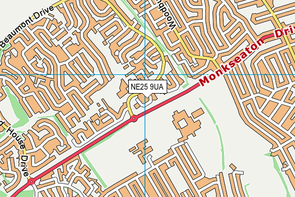 NE25 9UA map - OS VectorMap District (Ordnance Survey) NE25 9UA map - OS VectorMap District (Ordnance Survey)