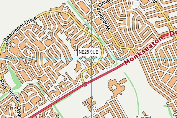 NE25 9UE map - OS VectorMap District (Ordnance Survey) NE25 9UE map - OS VectorMap District (Ordnance Survey)
