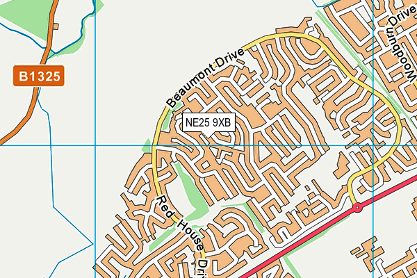 NE25 9XB map - OS VectorMap District (Ordnance Survey) NE25 9XB map - OS VectorMap District (Ordnance Survey)