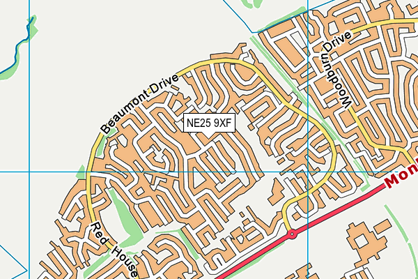 NE25 9XF map - OS VectorMap District (Ordnance Survey) NE25 9XF map - OS VectorMap District (Ordnance Survey)