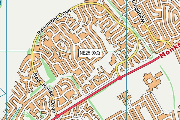 NE25 9XQ map - OS VectorMap District (Ordnance Survey) NE25 9XQ map - OS VectorMap District (Ordnance Survey)