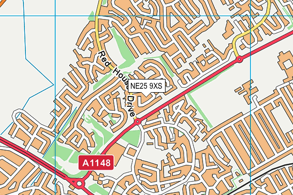 NE25 9XS map - OS VectorMap District (Ordnance Survey) NE25 9XS map - OS VectorMap District (Ordnance Survey)