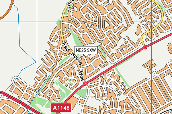 NE25 9XW map - OS VectorMap District (Ordnance Survey) NE25 9XW map - OS VectorMap District (Ordnance Survey)