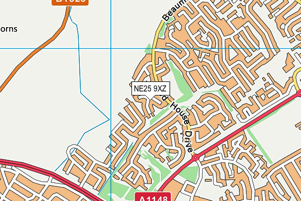 NE25 9XZ map - OS VectorMap District (Ordnance Survey) NE25 9XZ map - OS VectorMap District (Ordnance Survey)