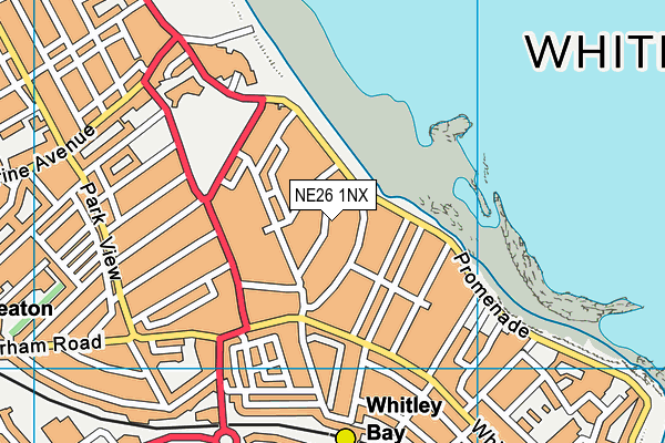 NE26 1NX map - OS VectorMap District (Ordnance Survey) NE26 1NX map - OS VectorMap District (Ordnance Survey)