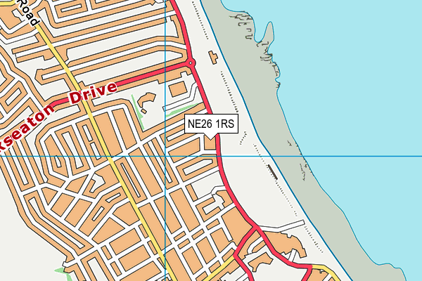 NE26 1RS map - OS VectorMap District (Ordnance Survey) NE26 1RS map - OS VectorMap District (Ordnance Survey)