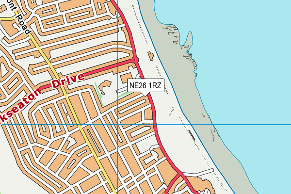NE26 1RZ map - OS VectorMap District (Ordnance Survey) NE26 1RZ map - OS VectorMap District (Ordnance Survey)