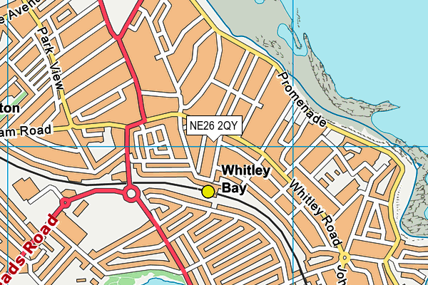 NE26 2QY map - OS VectorMap District (Ordnance Survey) NE26 2QY map - OS VectorMap District (Ordnance Survey)